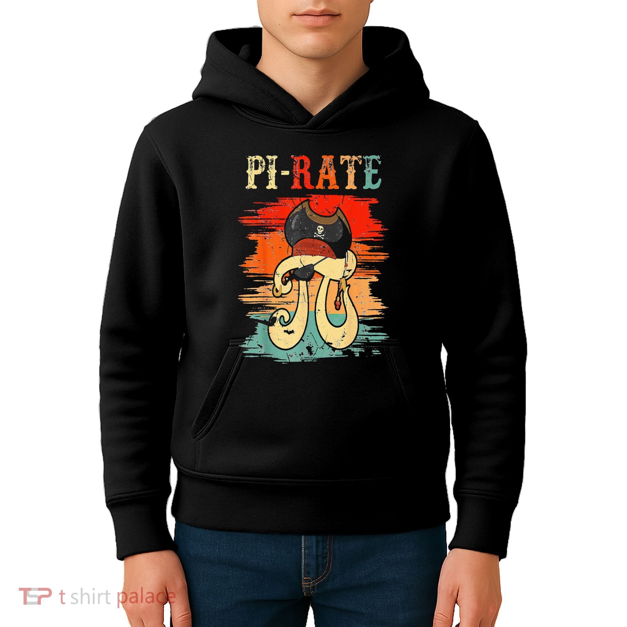 Pi-Rate Pi Day Mathematician Math Geek Pirate Lover Kids Hoodie
