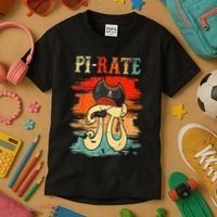 Pi-Rate Pi Day Mathematician Math Geek Pirate Lover Kids T-Shirt thumb 3