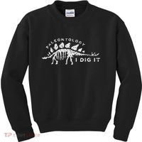 Paleontology Paleontologist Dino Fossil Hunter Kids Sweatshirt thumb 0