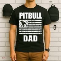 Proud Pitbull Dad American Bully Men's Great Gift Sweater T-Shirt thumb 6
