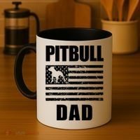 Proud Pitbull Dad American Bully Men's Great Gift Sweater Coffee Mug thumb 4