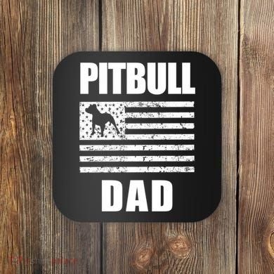 Proud Pitbull Dad American Bully Men's Great Gift Sweater Coaster