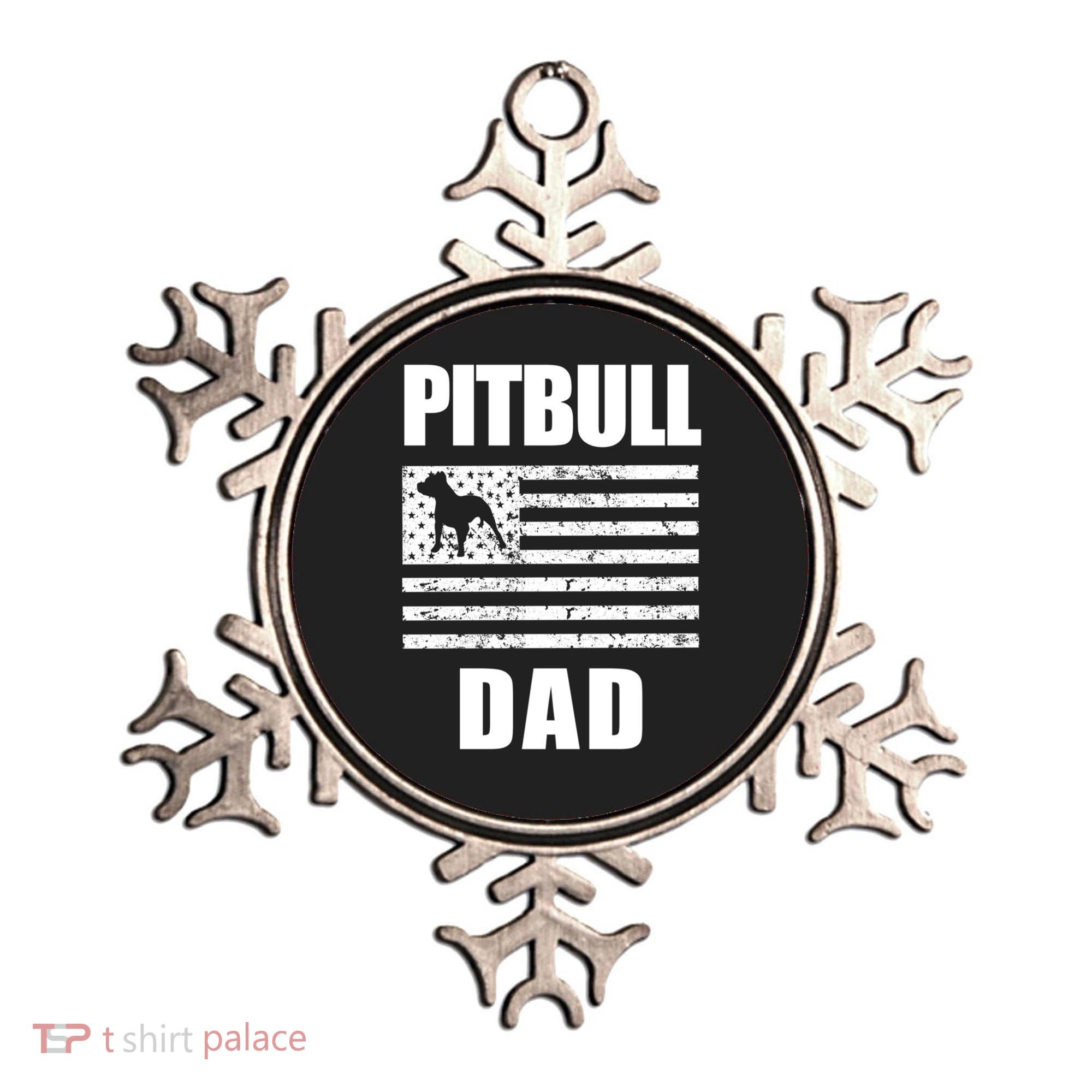 Proud Pitbull Dad American Bully Men's Great Gift Sweater Ornament
