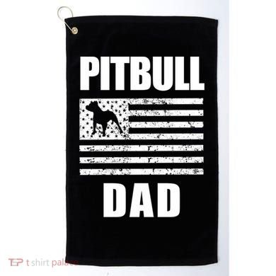 Proud Pitbull Dad American Bully Men's Great Gift Sweater Golf Towel