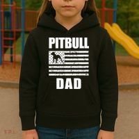 Proud Pitbull Dad American Bully Men's Great Gift Sweater Kids Hoodie thumb 3