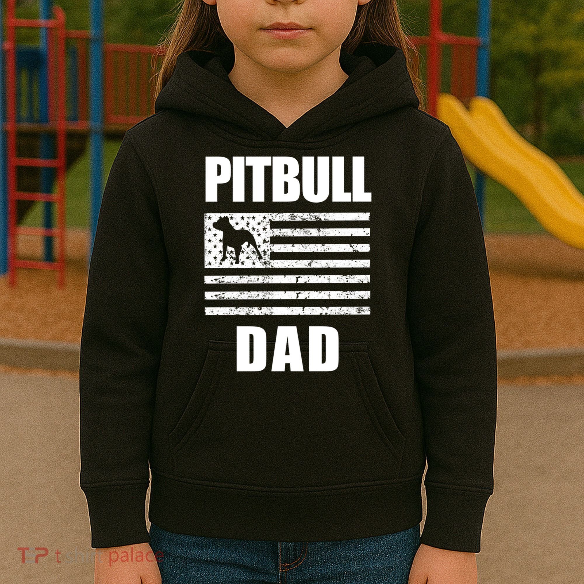 Proud Pitbull Dad American Bully Men's Great Gift Sweater Kids Hoodie