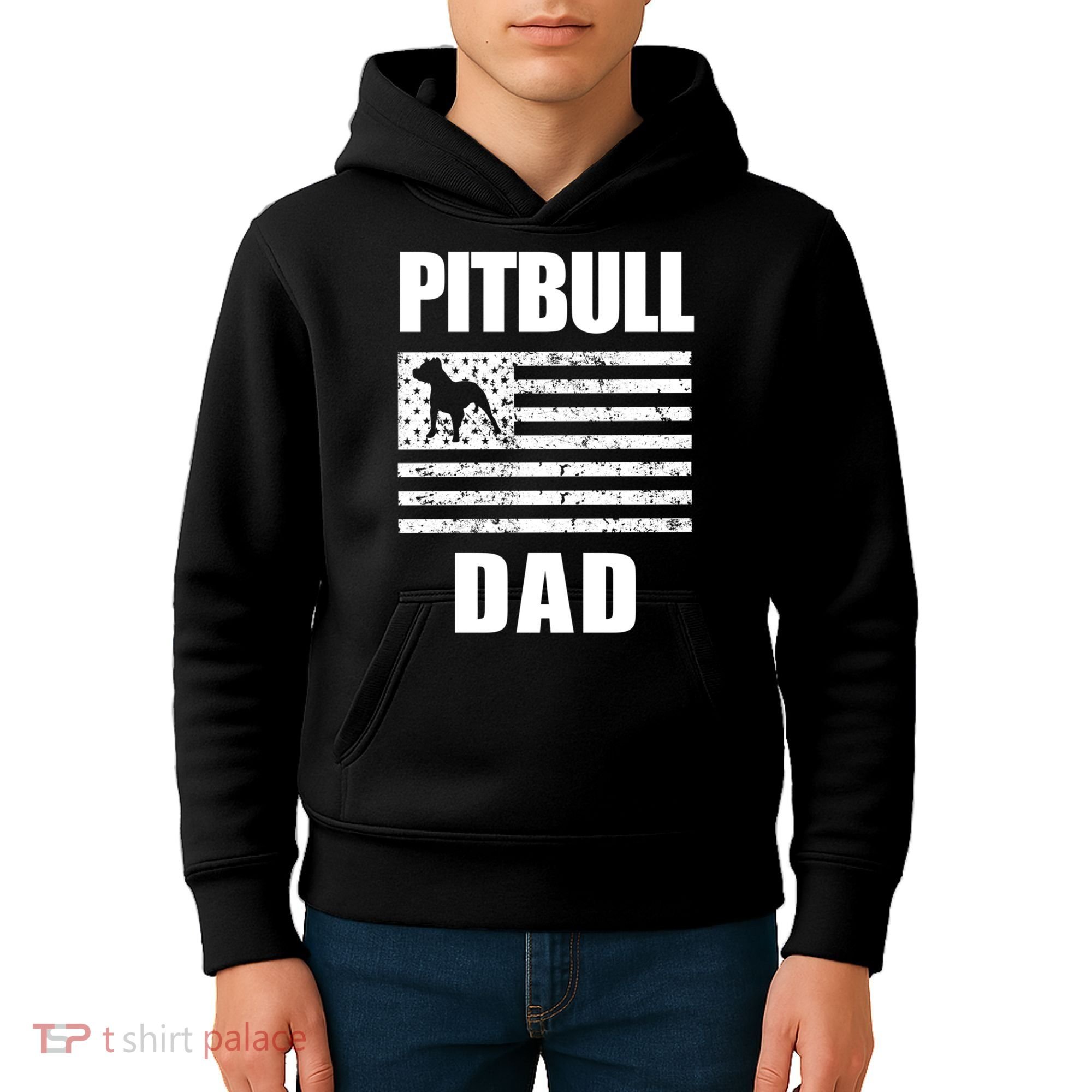 Proud Pitbull Dad American Bully Men's Great Gift Sweater Kids Hoodie