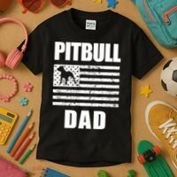 Proud Pitbull Dad American Bully Men's Great Gift Sweater Kids T-Shirt thumb 3