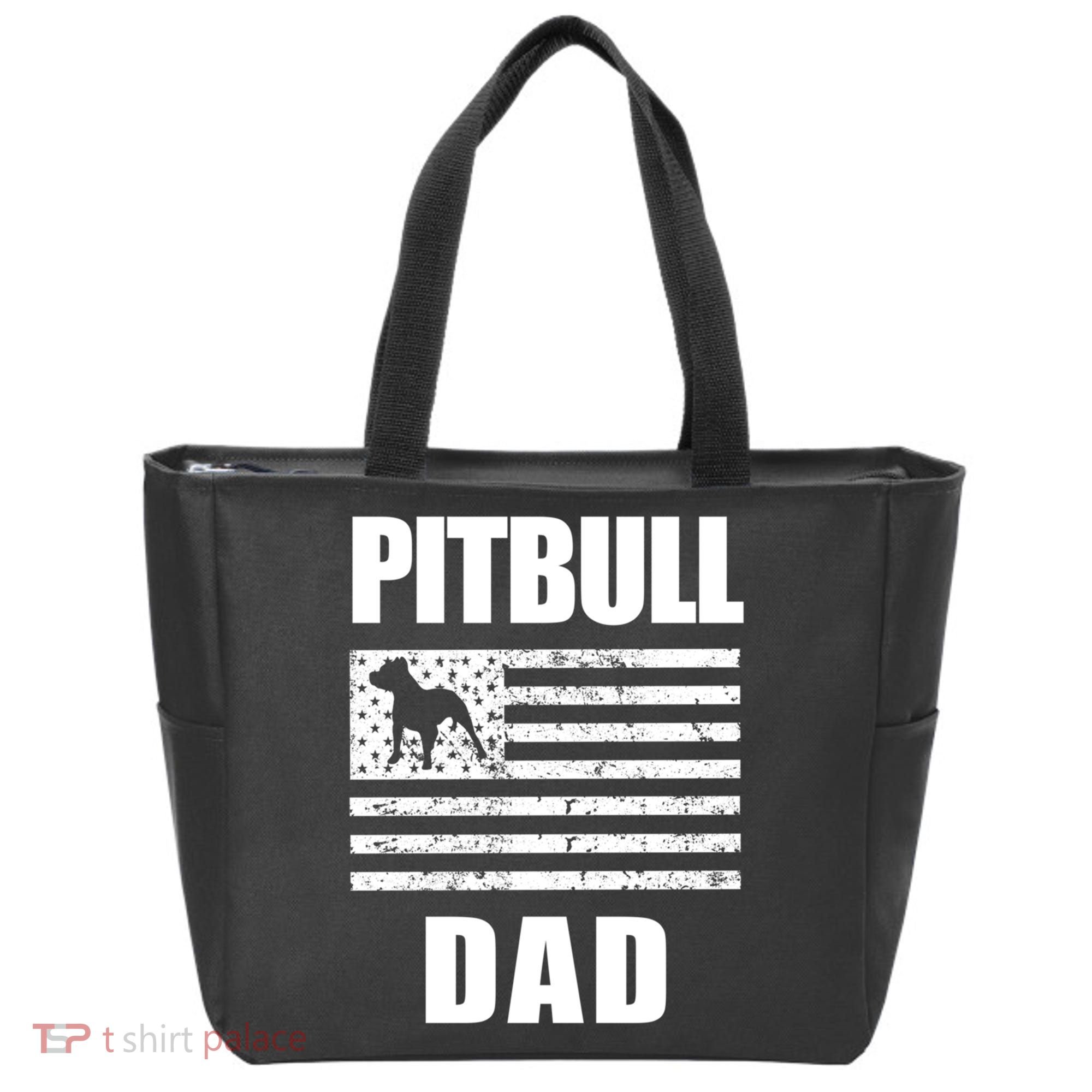 Proud Pitbull Dad American Bully Men's Great Gift Sweater Tote Bag