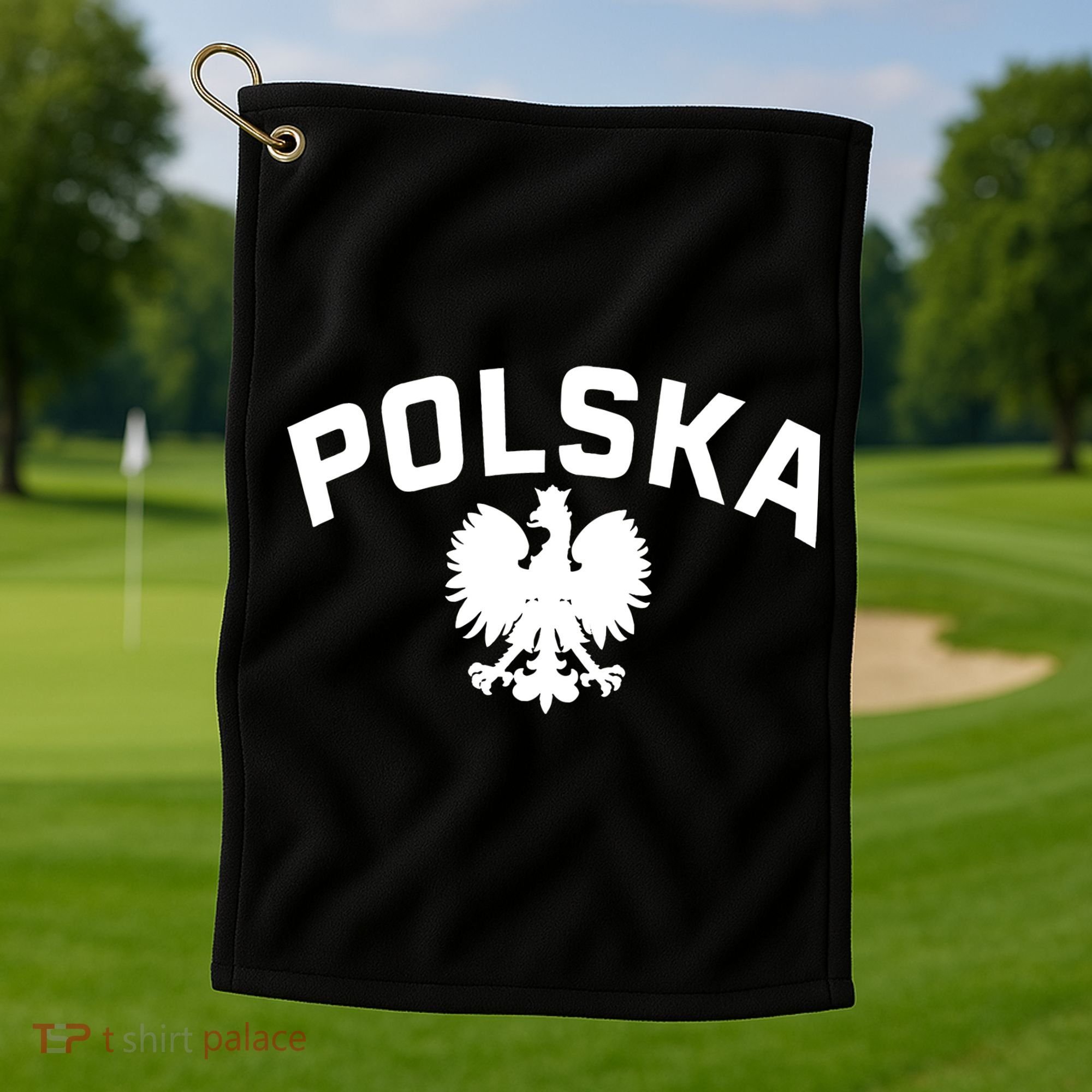 Polska Polish Eagle Poland Polish Ancestry Dyngus Day Golf Towel