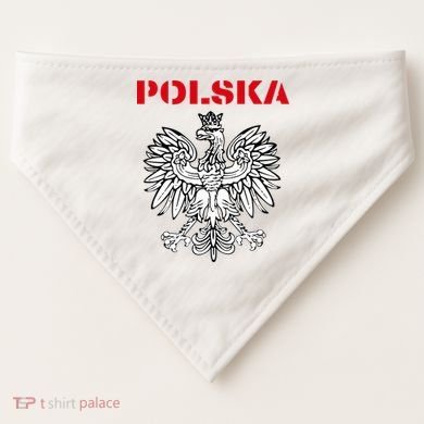 Polska Poland Eagle Poland Heritage Polish Pride Roots USA-Made Doggie Bandana