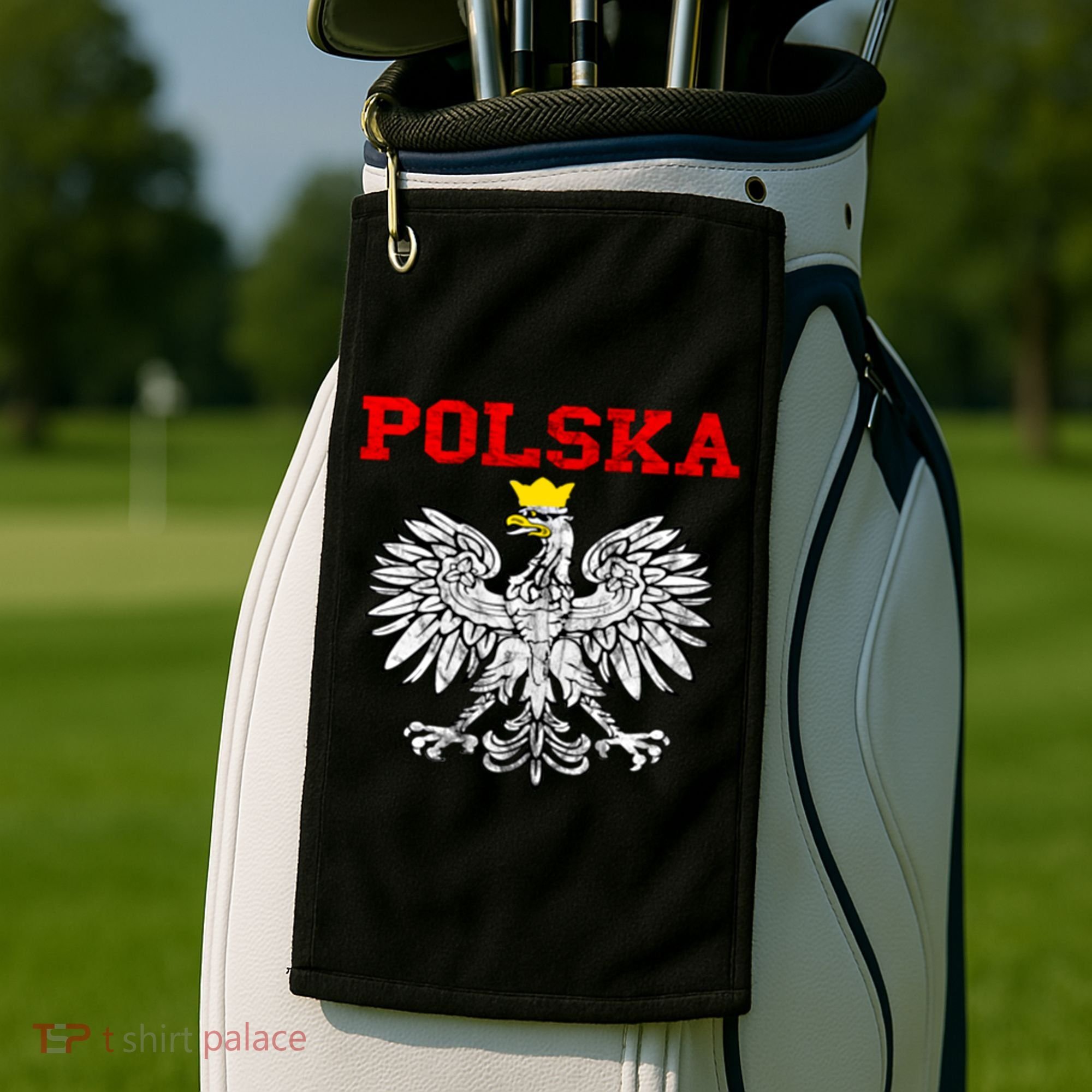 Polska Polish Eagle Poland Flag Polish Pride Polska Poland Gift Golf Towel