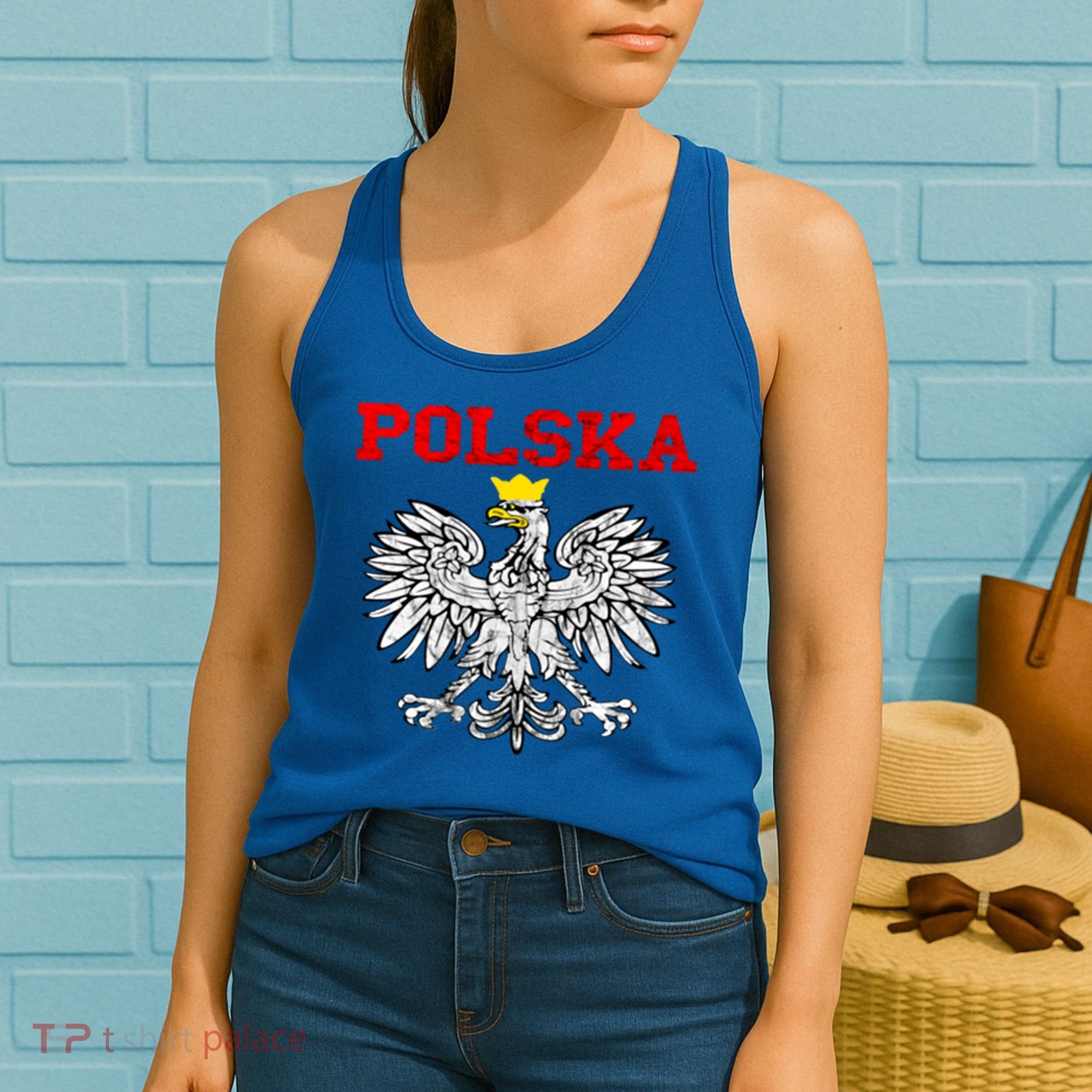 Polska Polish Eagle Poland Flag Polish Pride Polska Poland Gift Women's Tank Top