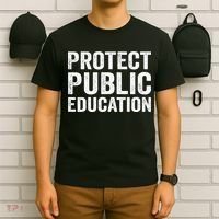 Protect Public Education Public Teacher School T-Shirt thumb 6