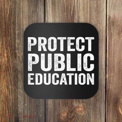 Protect Public Education Public Teacher School Coaster