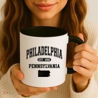Philadelphia Pennsylvania Est 1682 Varsity Coffee Mug thumb 3