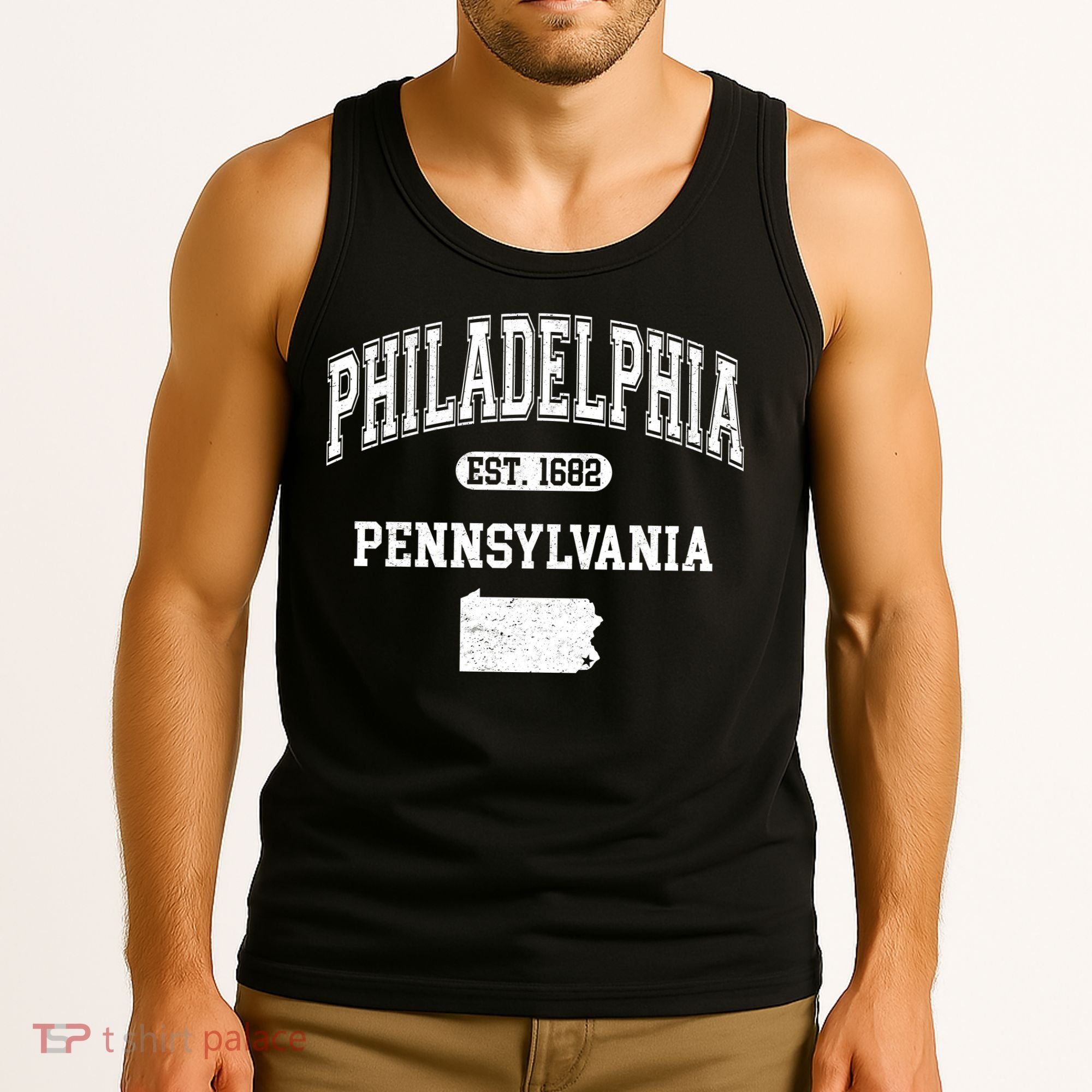 Philadelphia Pennsylvania Est 1682 Varsity Tank Top
