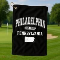Philadelphia Pennsylvania Est 1682 Varsity Golf Towel thumb 1