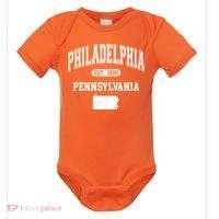 Philadelphia Pennsylvania Est 1682 Varsity Baby Bodysuit thumb 0