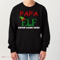 Personalize Papa Elf Custom Family Matching Christmas Women's Sweatshirt thumb 0