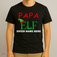 Personalize Papa Elf Custom Family Matching Christmas T-Shirt thumb 3