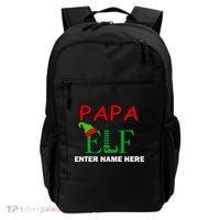 Personalize Papa Elf Custom Family Matching Christmas Backpack thumb 0