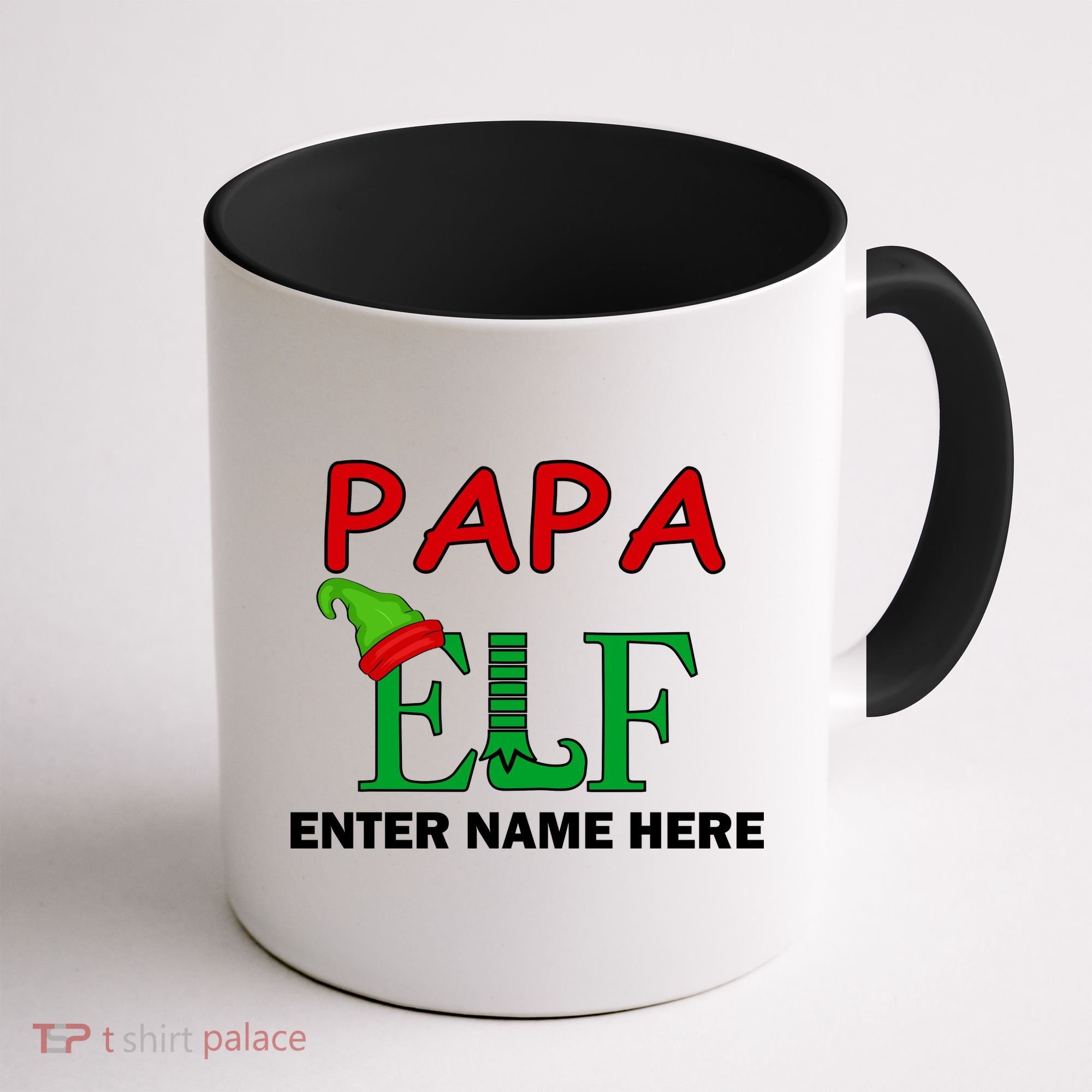 Personalize Papa Elf Custom Family Matching Christmas Coffee Mug