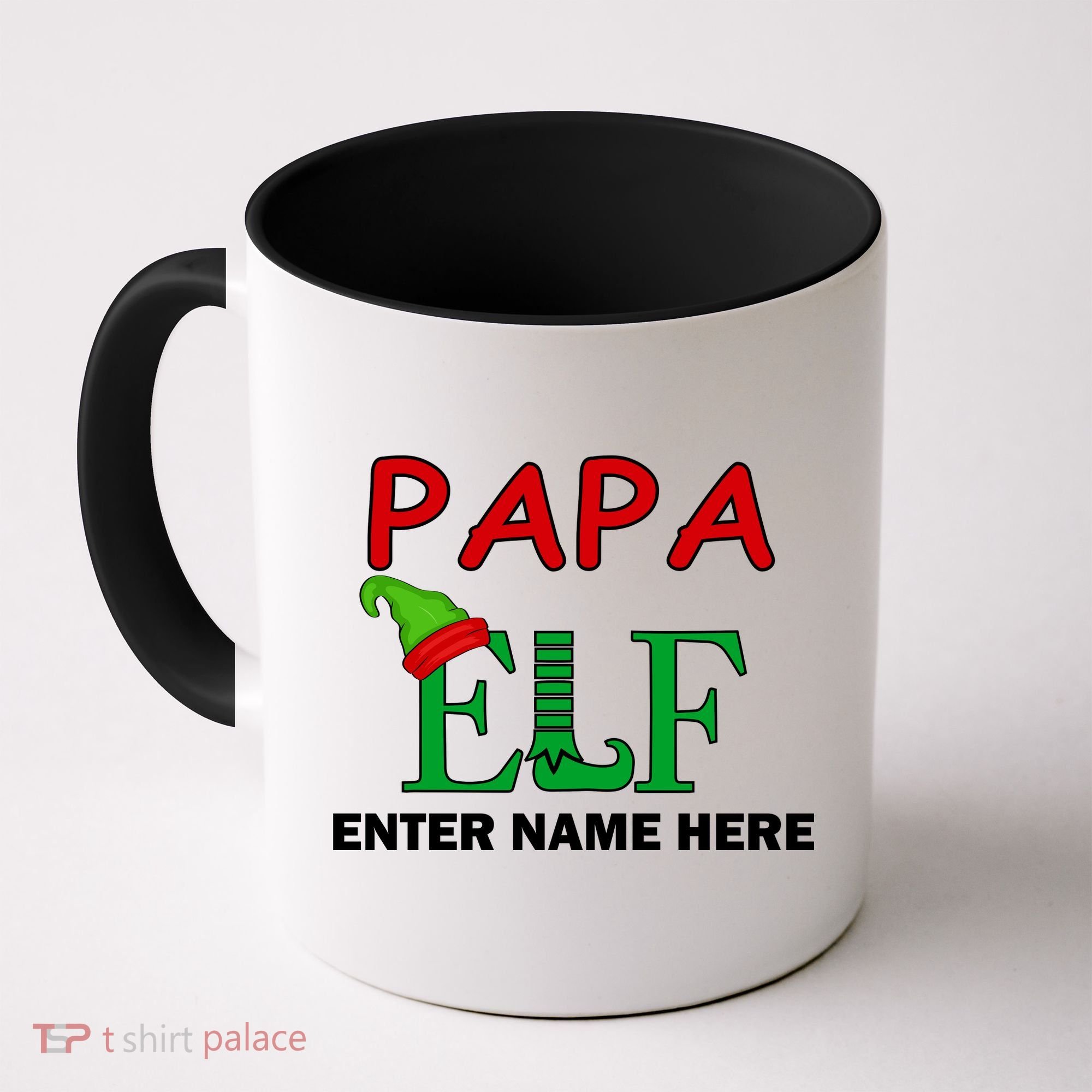 Personalize Papa Elf Custom Family Matching Christmas Coffee Mug