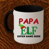 Personalize Papa Elf Custom Family Matching Christmas Coffee Mug thumb 2