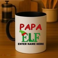 Personalize Papa Elf Custom Family Matching Christmas Coffee Mug thumb 4