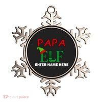 Personalize Papa Elf Custom Family Matching Christmas Ornament thumb 0