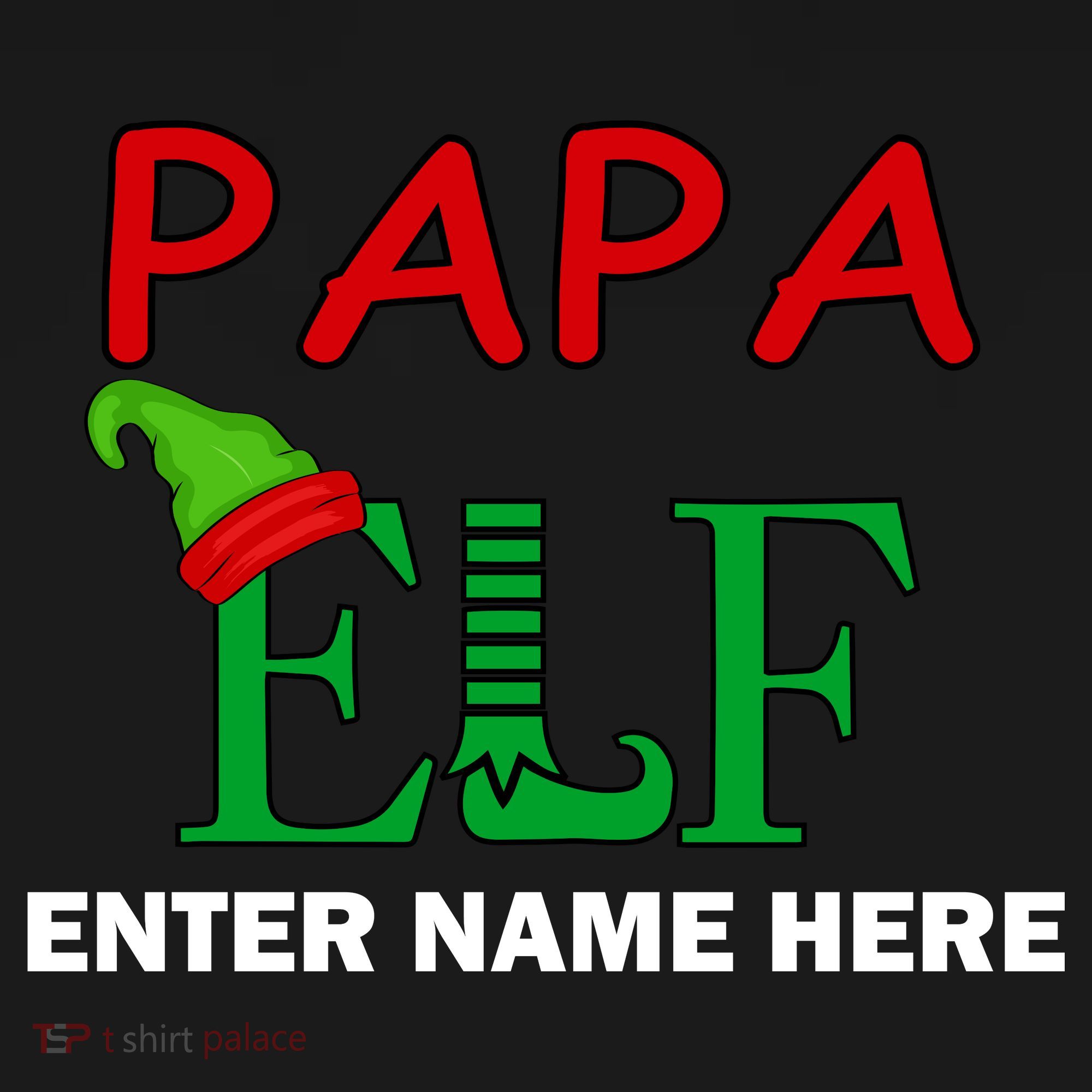 Personalize Papa Elf Custom Family Matching Christmas Women's Tank Top