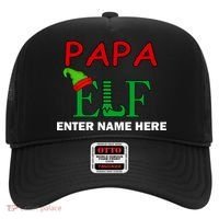 Personalize Papa Elf Custom Family Matching Christmas Hat thumb 0