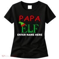 Personalize Papa Elf Custom Family Matching Christmas Women's T-Shirt thumb 0