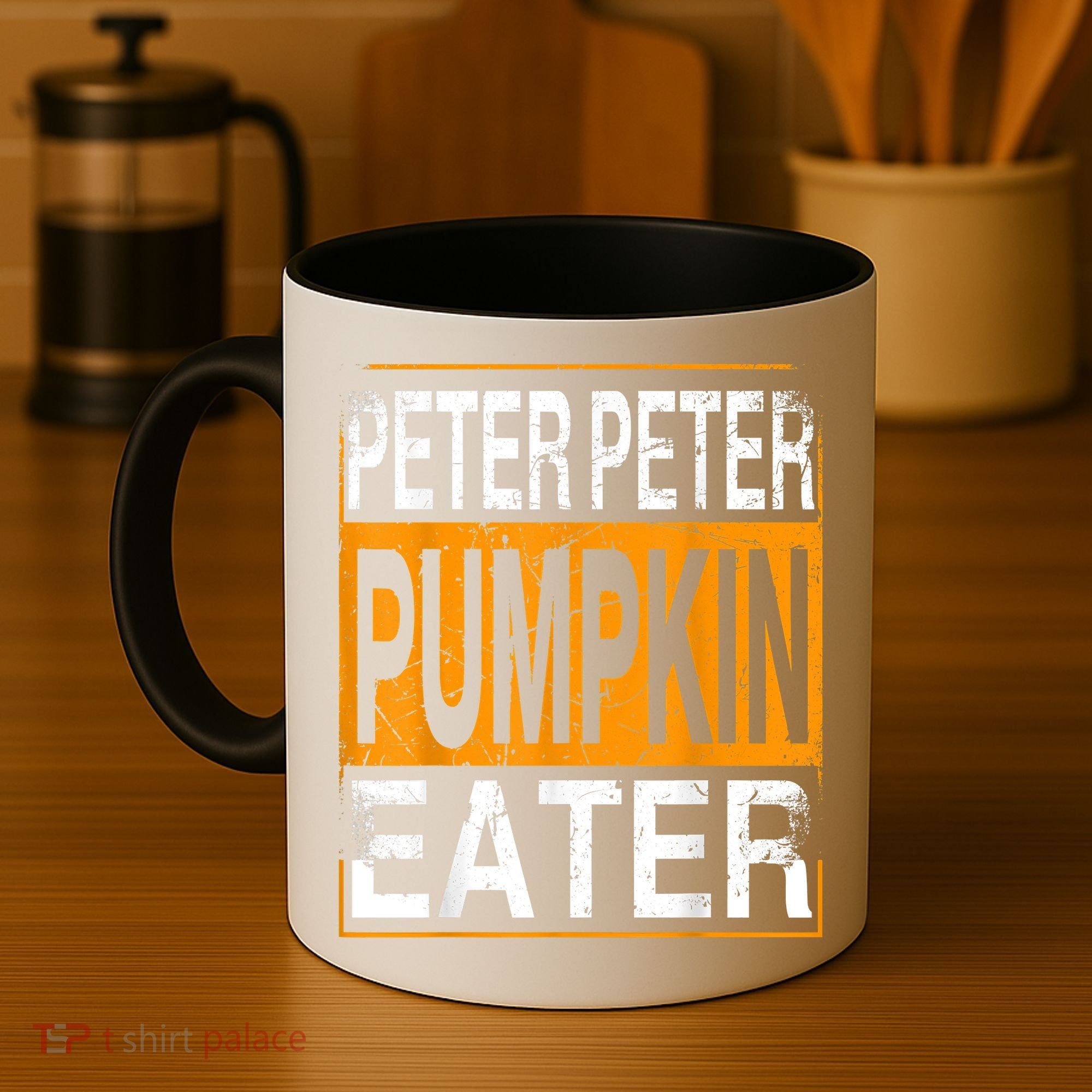 Peter Pumpkin Eater Halloween Funny Distressed Coffee Mug