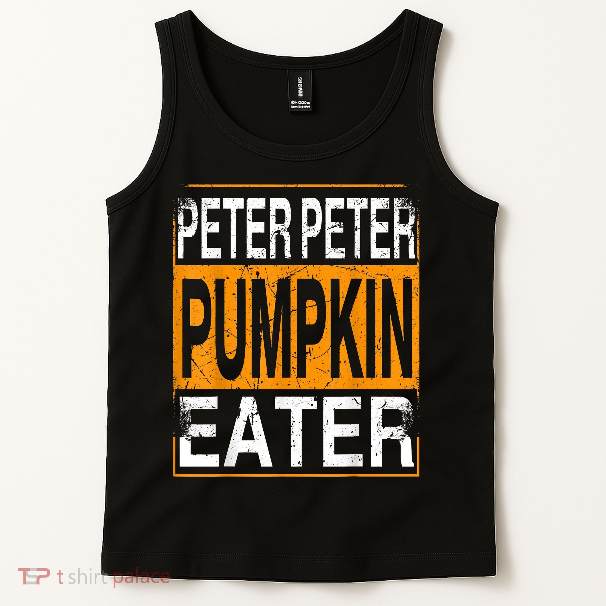 Peter Pumpkin Eater Halloween Funny Distressed Tank Top
