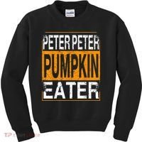 Peter Pumpkin Eater Halloween Funny Distressed Kids Sweatshirt thumb 0