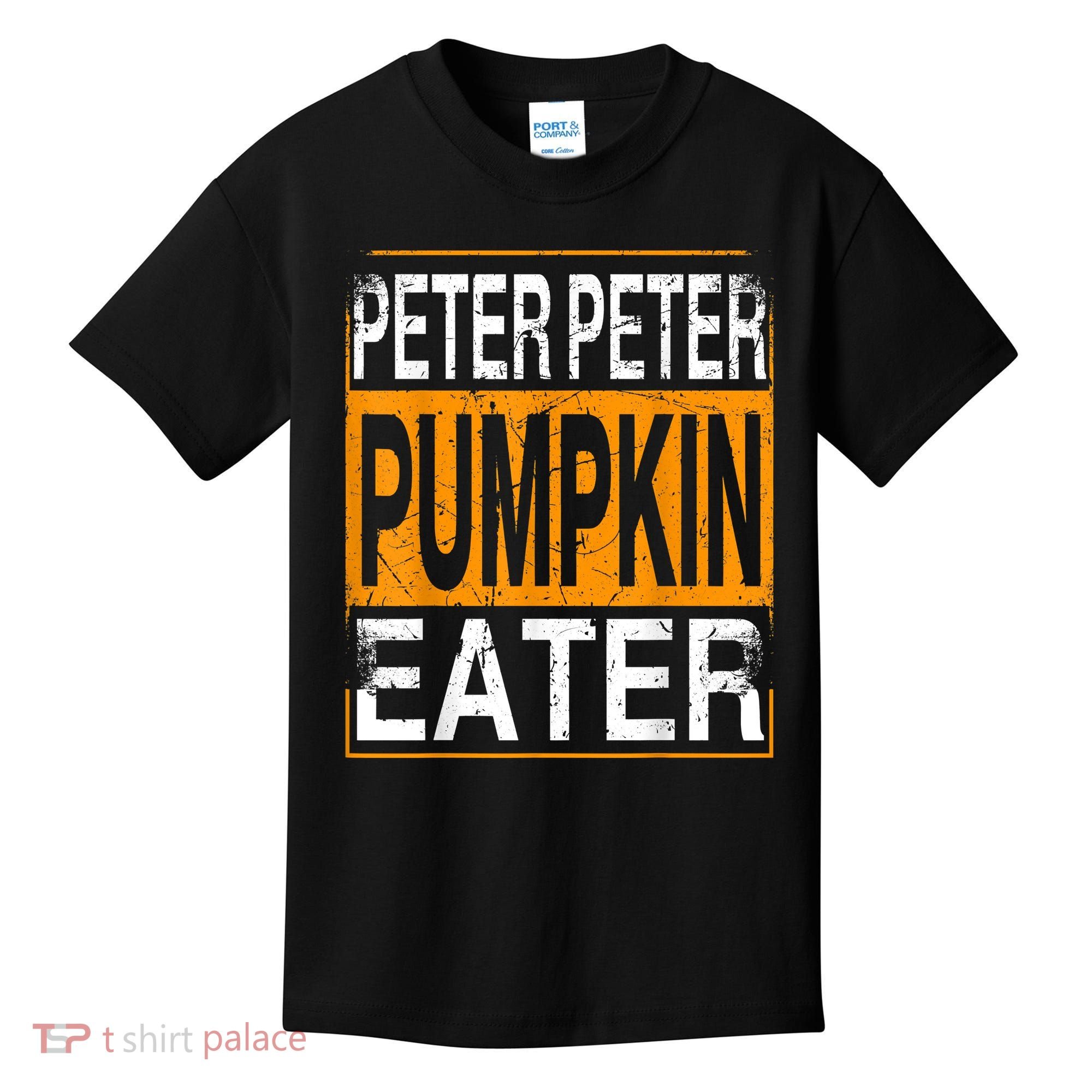 Peter Pumpkin Eater Halloween Funny Distressed Kids T-Shirt