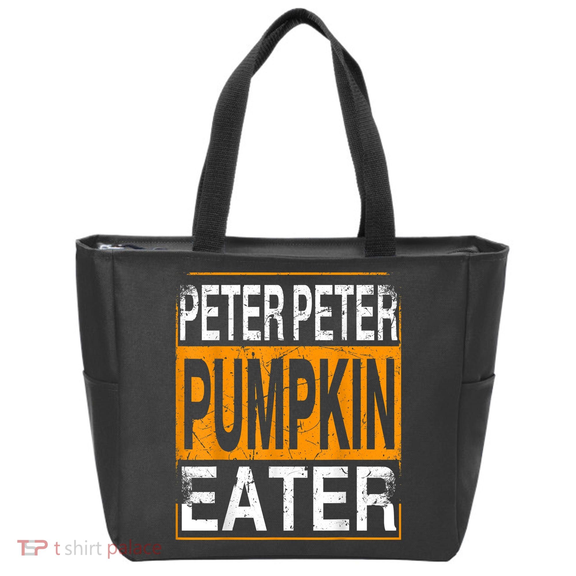Peter Pumpkin Eater Halloween Funny Distressed Tote Bag