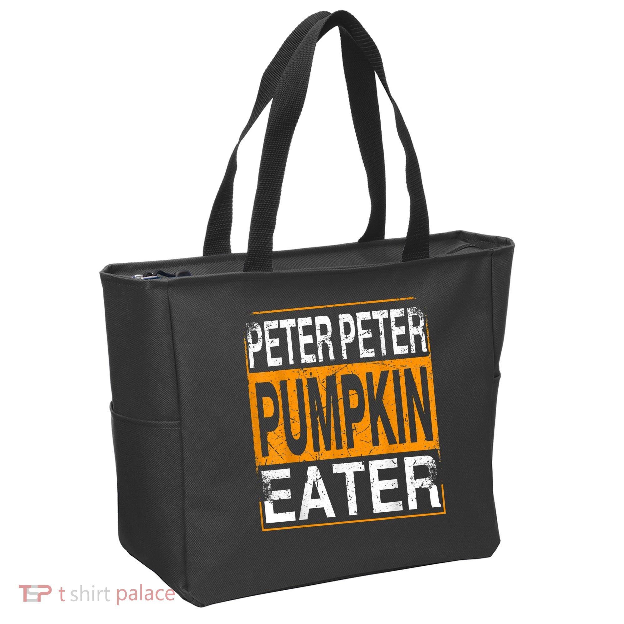 Peter Pumpkin Eater Halloween Funny Distressed Tote Bag
