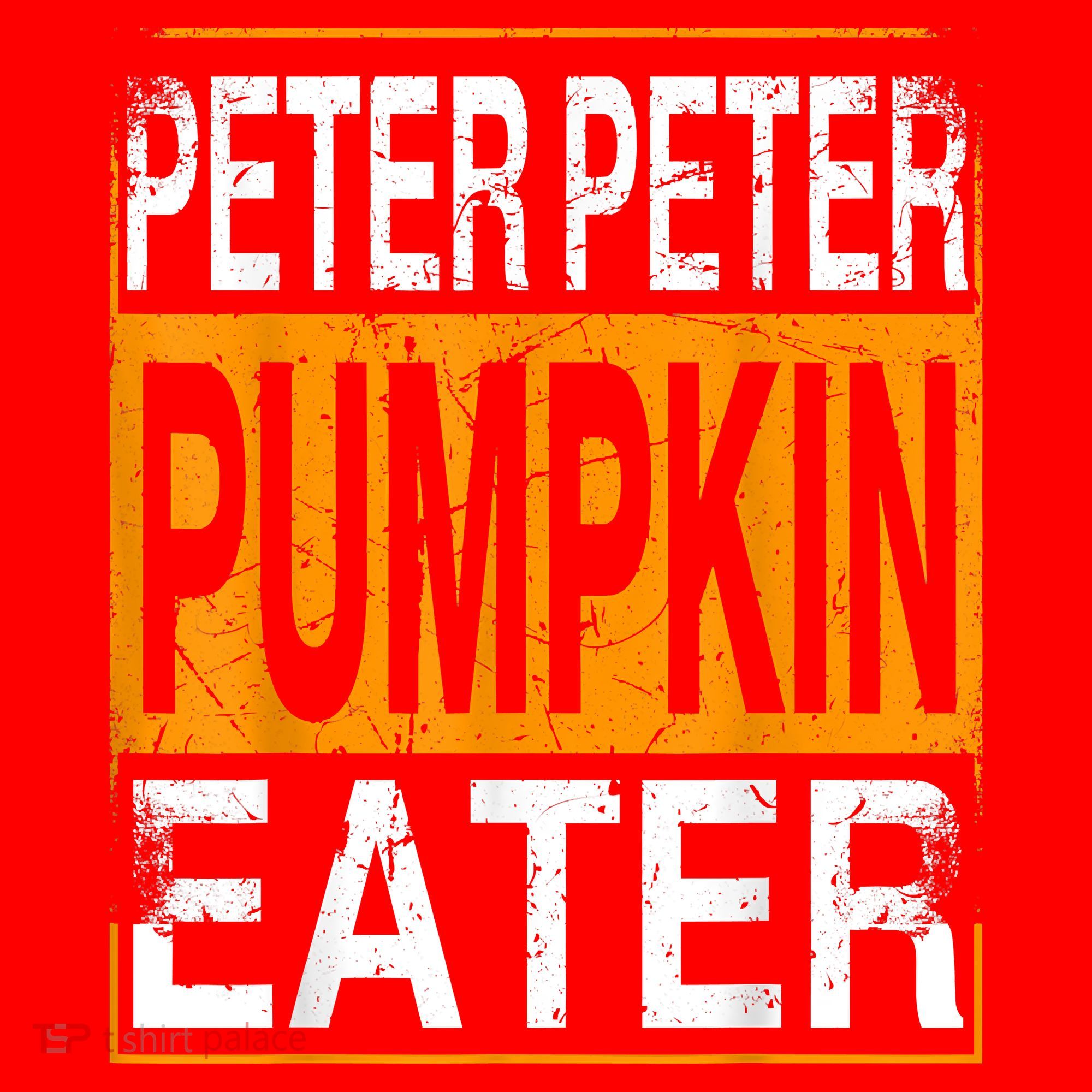 Peter Pumpkin Eater Halloween Funny Distressed Santa Hat