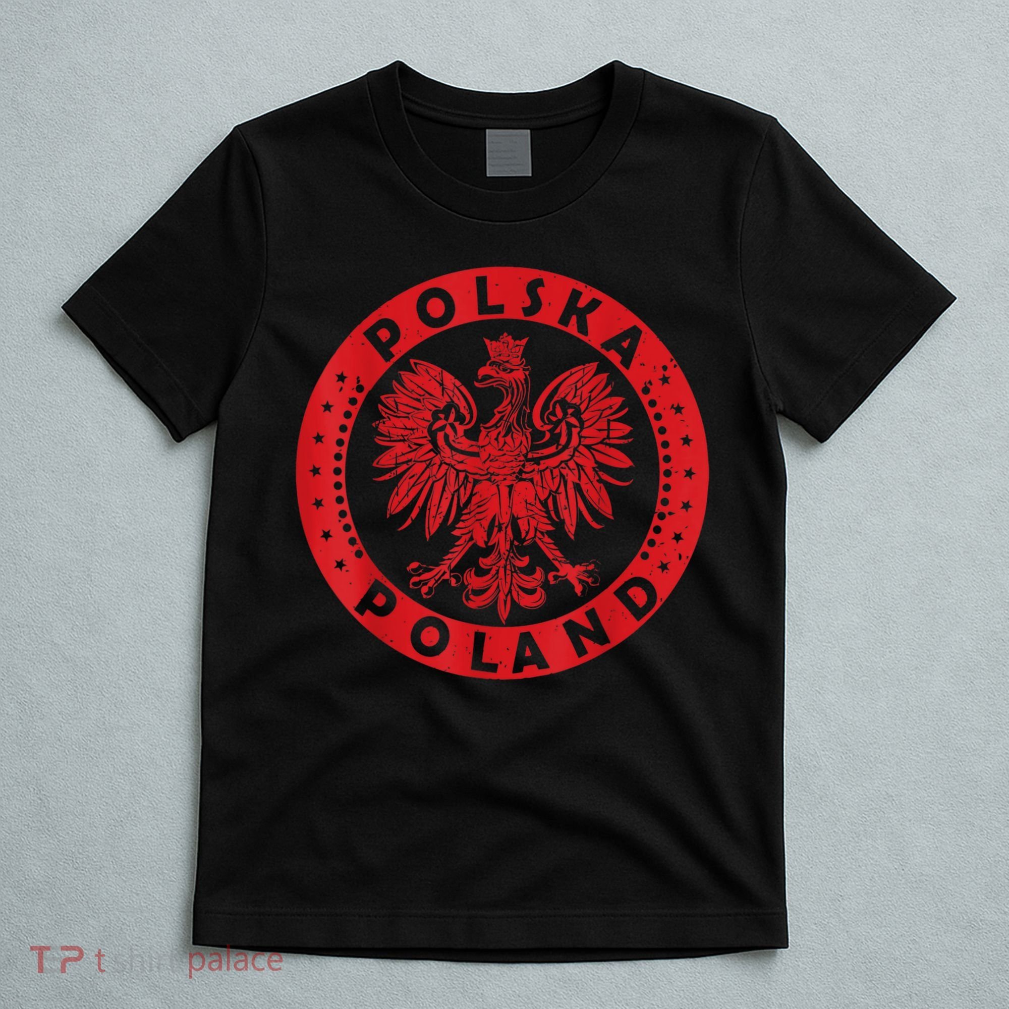 Polska Polish Eagle Vintage Distressed Poland Coat Of Arms T-Shirt