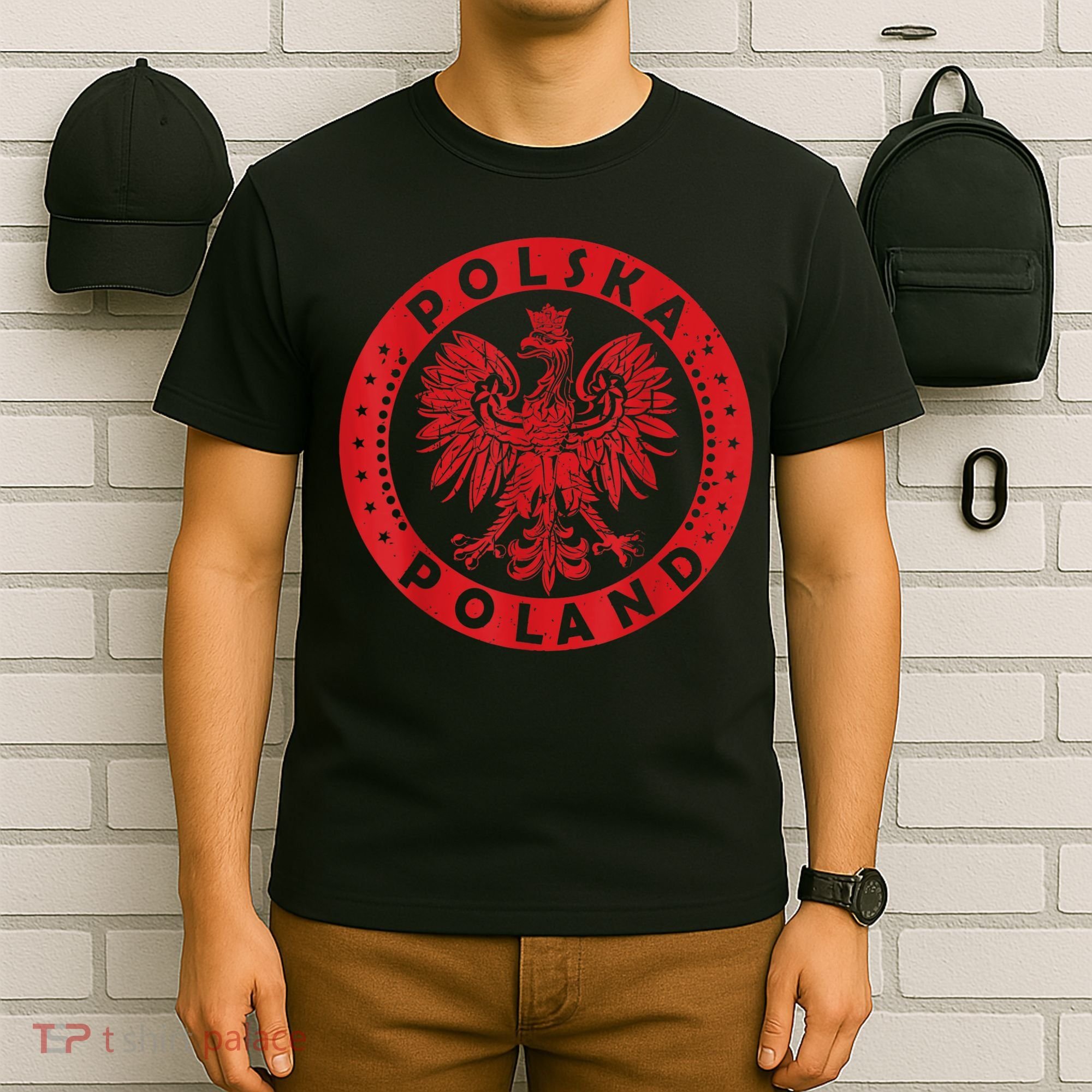 Polska Polish Eagle Vintage Distressed Poland Coat Of Arms T-Shirt