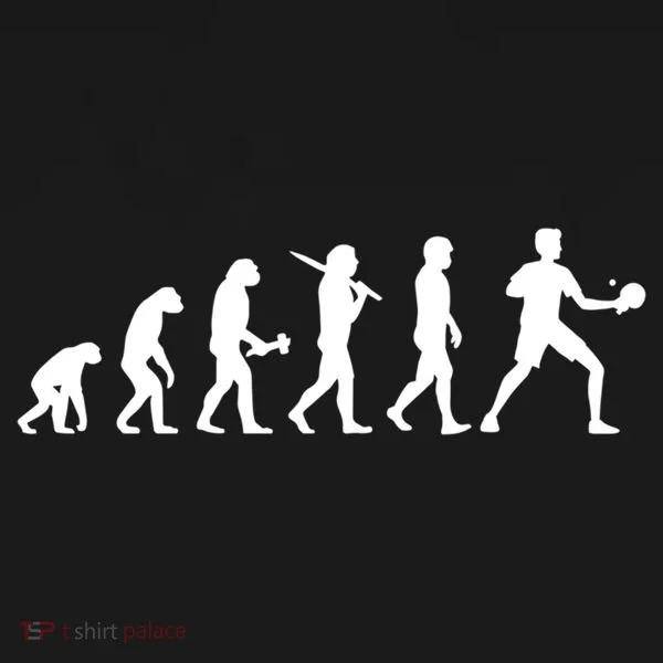 Ping Pong Evolution Table Tennis Meaningful Gift Doggie Tank