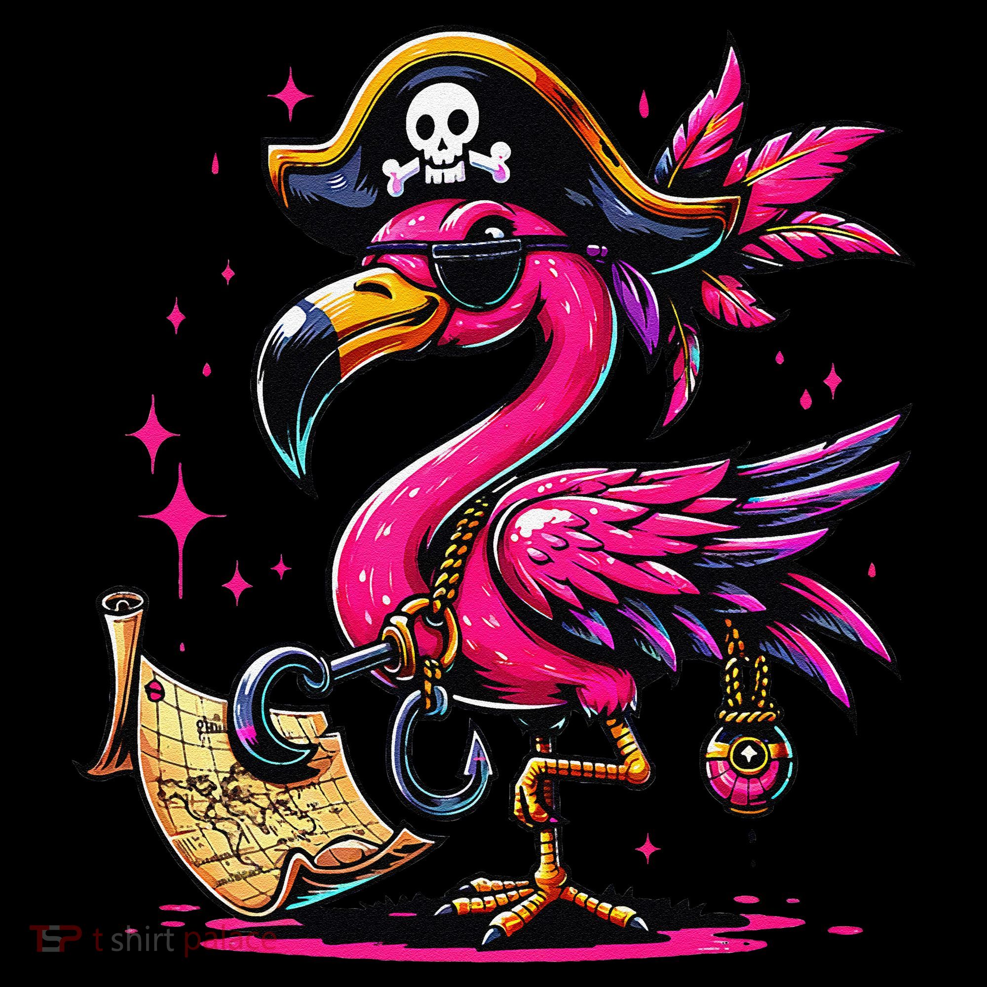 Pirate Pin.K Flamingo Halloween Party Jolly Roger Coffee Mug
