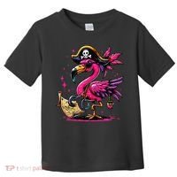 Pirate Pin.K Flamingo Halloween Party Jolly Roger Toddler T-Shirt thumb 0