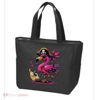 Pirate Pin.K Flamingo Halloween Party Jolly Roger Tote Bag thumb 3