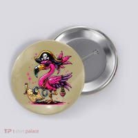 Pirate Pin.K Flamingo Halloween Party Jolly Roger Button thumb 0