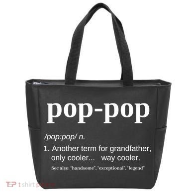 Pop Pop Funny Gift Grandpa Fathers Day Great Gift Popgiftpop Tee Tote Bag