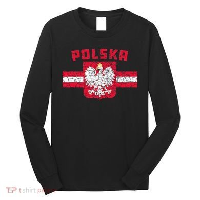 Polska Poland Flag Polish White Eagle Long Sleeve Shirt